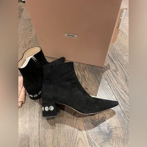 Miumiu suede boots